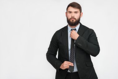 Kendinden emin iş adamının portresi