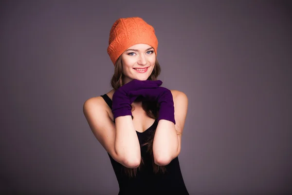 Young girl in hat — Stock Photo, Image