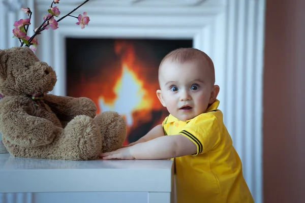 Curious baby boy — Stock Photo, Image