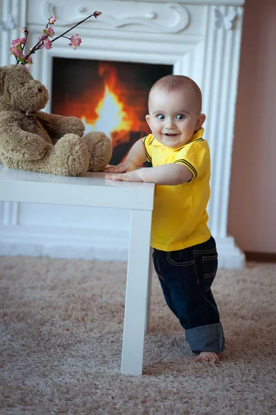 Curious baby boy — Stock Photo, Image