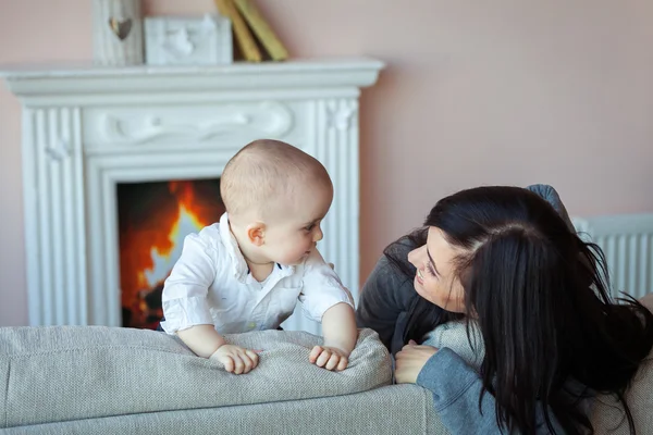 Mother with baby boy — Stock Photo, Image