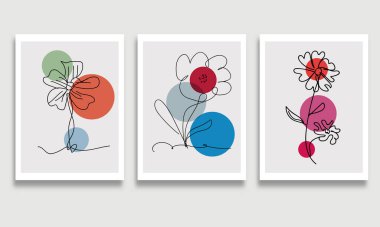 Çiçek kartının vektör çizimi. el boyaması çiçek