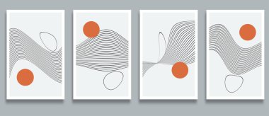 Soyut vektör pankartları seti. vektör illüstrasyonu.