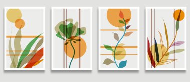 çiçek afiş kümesi