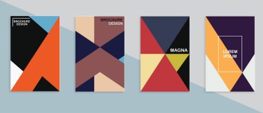 Soyut renkli kapaklar arka plan tasarımı. Havalı geometrik arka planlar. vektör illüstrasyonu