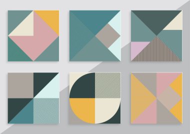 Dört soyut vektör arkaplan kümesi. vektör illüstrasyonu.