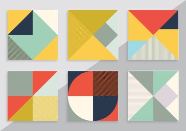 Dört renkli soyut arkaplan seti. vektör