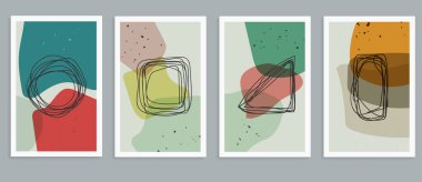 soyut yaratıcı geometrik şekiller tasarımı.