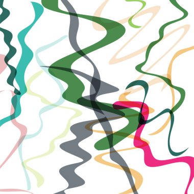 Renkli dalgalı çizgileri olan soyut bir arkaplan. vektör illüstrasyonu