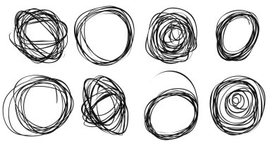 vektör çizilmiş çizim çemberleri.