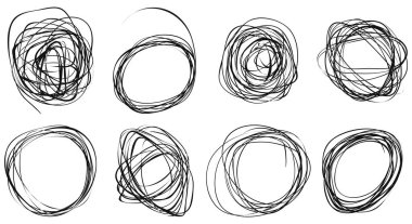 siyah ve beyaz karalama şekilleri