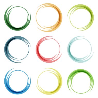 Renkli çember kümesi