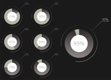 Adımlı vektör bilgi tasarım şablonu. veri simgeleri