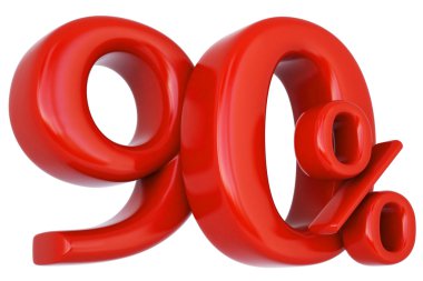 90 kırmızı yüzde sembolü indirim.