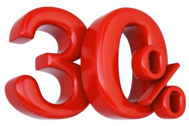 sembol kırmızı yüzde 30 indirim.