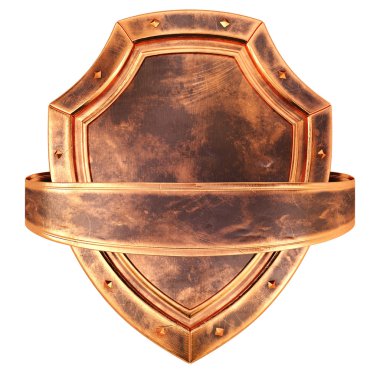 eski Antik Bronz kalkan