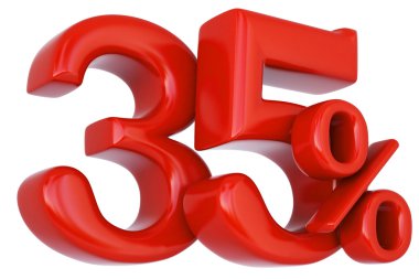 sembol kırmızı yüzde 35 indirim.