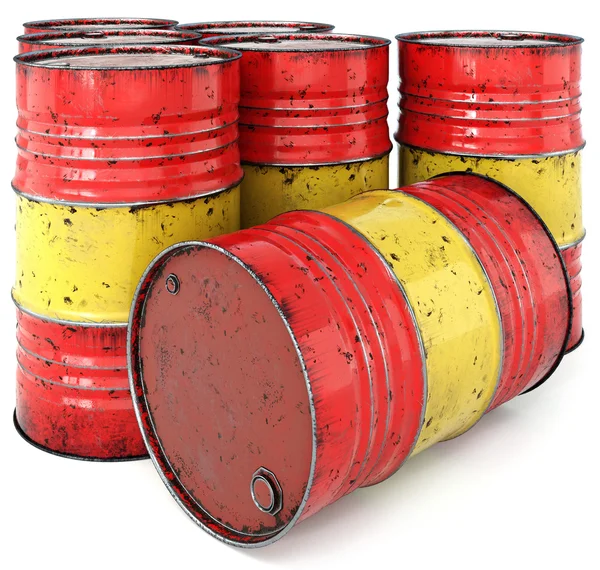 Rusted oil barrels — Stock Photo, Image