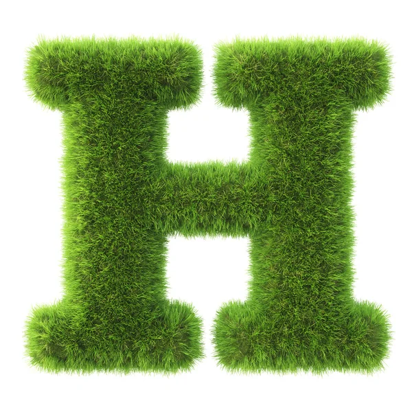 Письмо из зеленой травы — стоковое фото