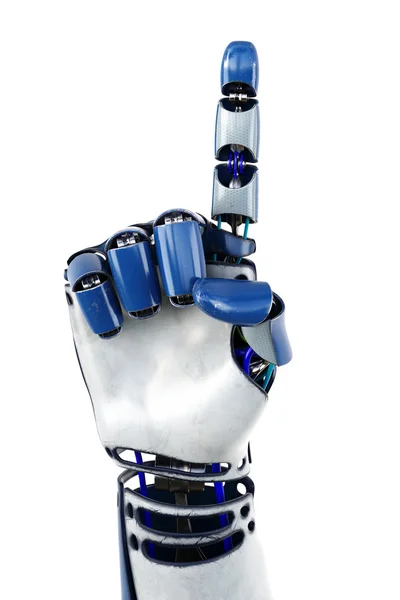 Χέρι του ρομπότ εμφάνιση αριθμού — Φωτογραφία Αρχείου
