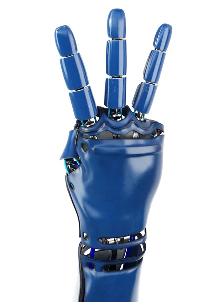 Hand of robot showing number — Stock Photo, Image