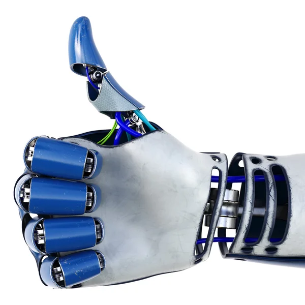 Robot arm with thumb up — Stock Photo, Image