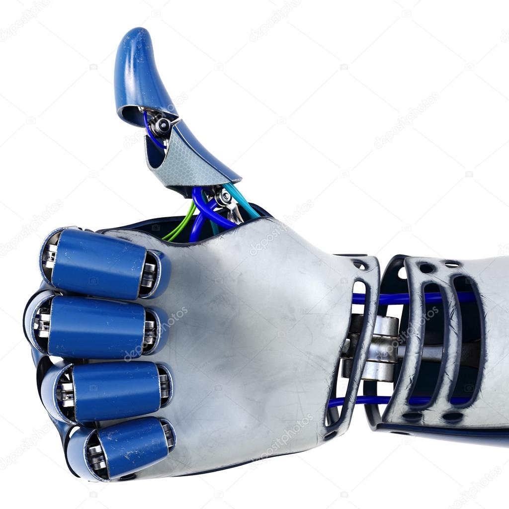 Robot arm with Stock Photo by 119560202