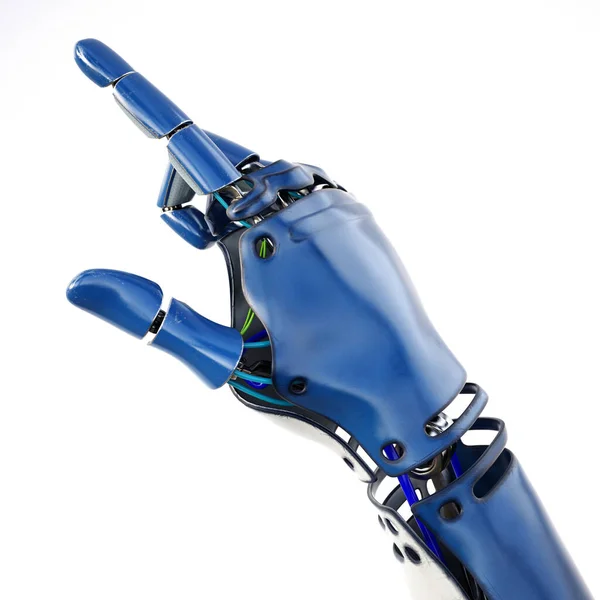 Cybernetic Hand Robot Working Virtual World Futuristic Design Concept Isolated — Stock Photo, Image