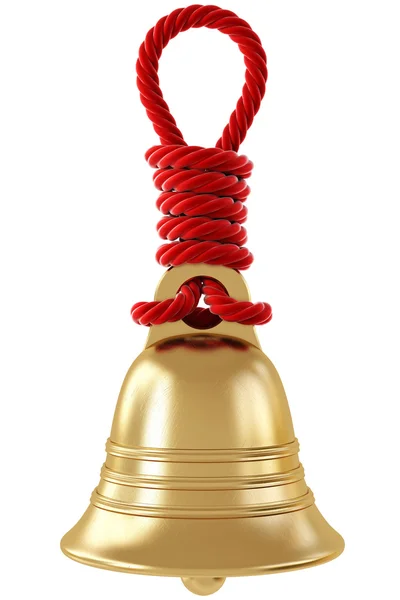 Campana d'oro su una corda — Foto Stock