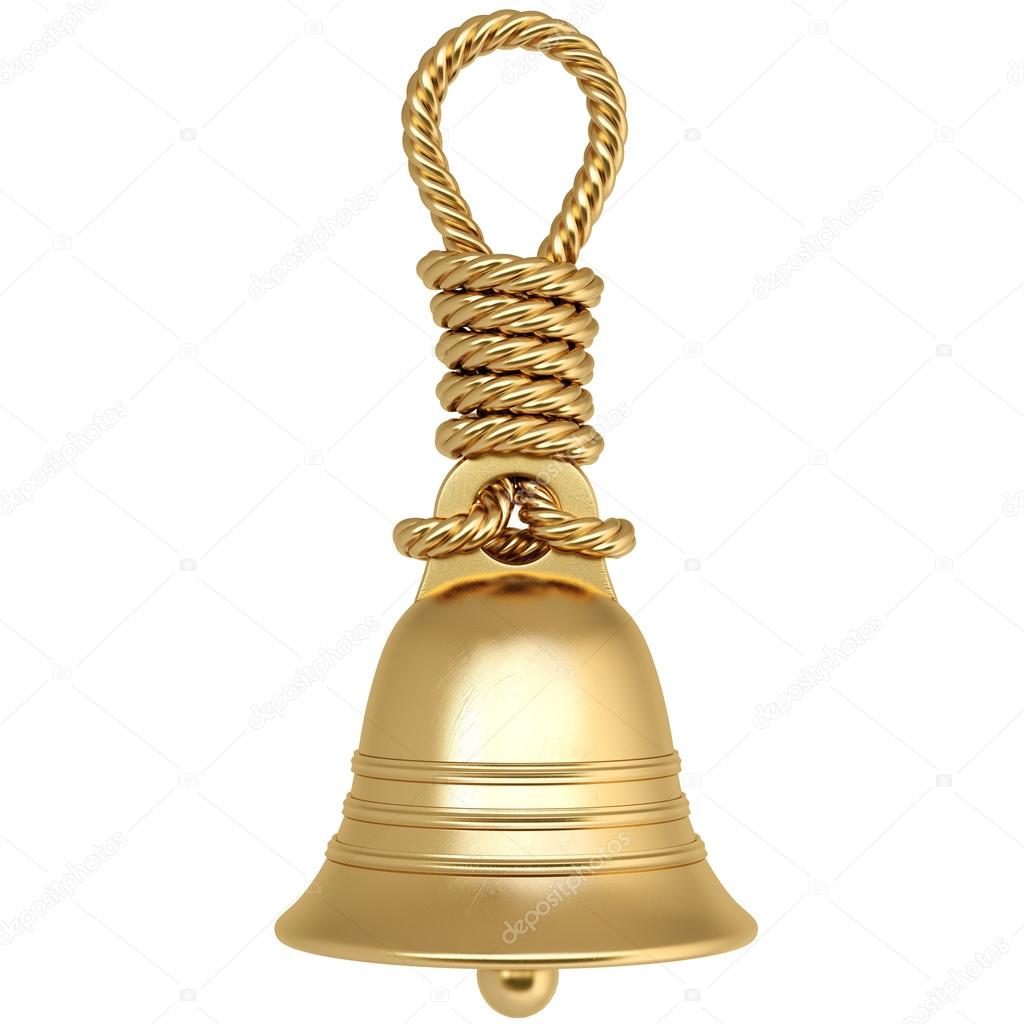 Golden bell on a rope