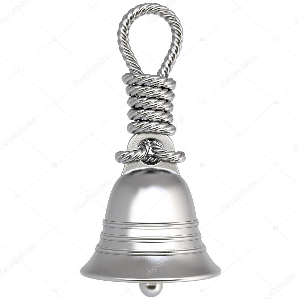 Silver bell on a rope