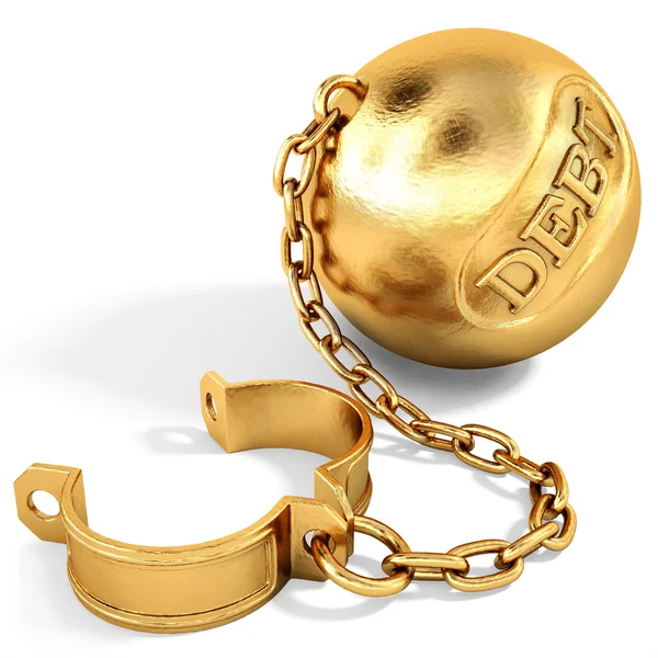 Vintage golden shackles. — Stock Photo, Image