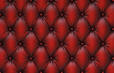 Red leather upholstery. clipart