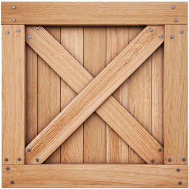 Close-up of wooden box clipart