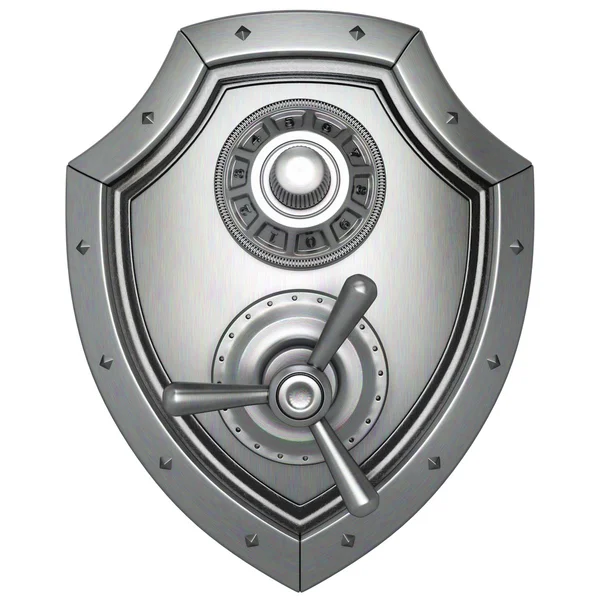 Close-up of metal shield — Stock Photo, Image