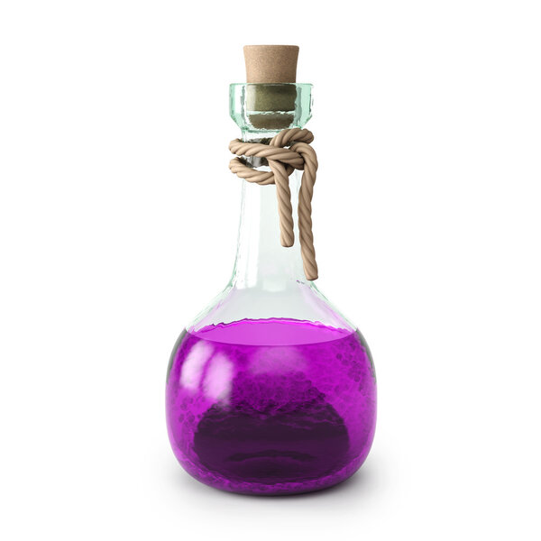 Magenta potion in the bottle
