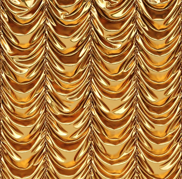 Golden theatrical curtain — Stock Photo, Image