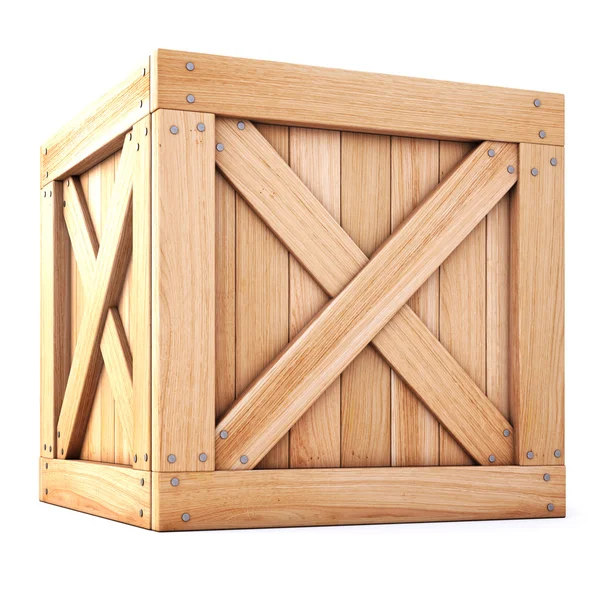 Крупный план деревянной коробки — стоковое фото