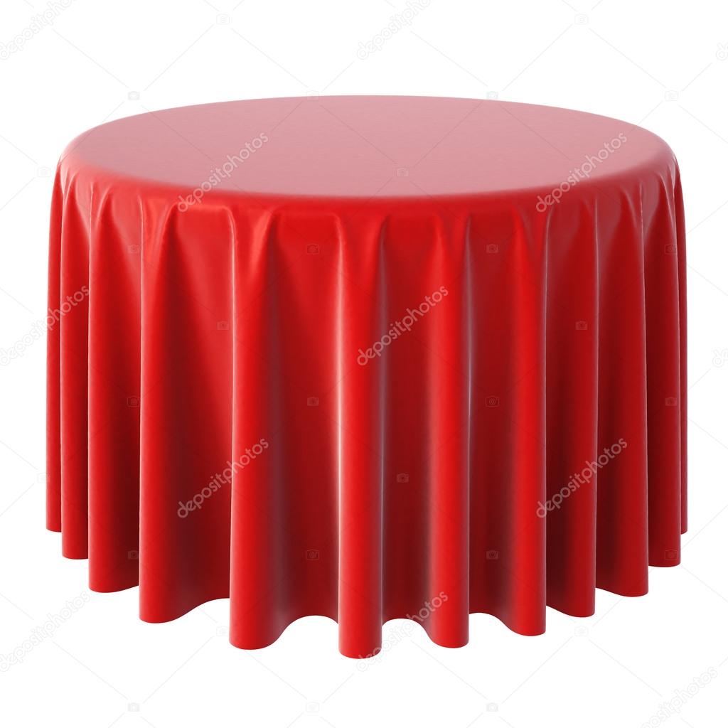 Close-up of red tablecloth