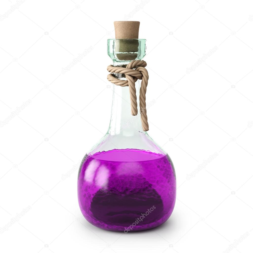 Magenta potion in the bottle