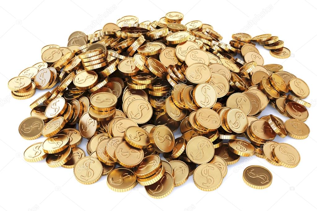 Heap of gold coins.