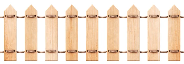 Дерев'яний паркан з мотузками — стокове фото