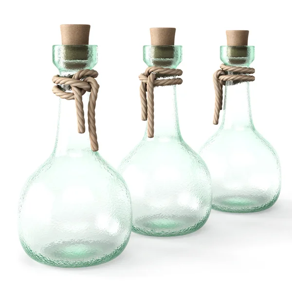 Пустые стеклянные бутылки — стоковое фото