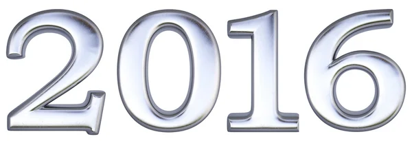 Nuevo año 2016 de plata . —  Fotos de Stock