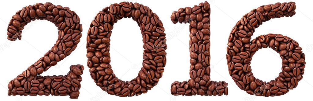 new 2016 year from coffee beans