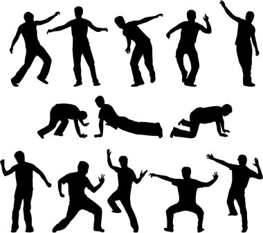 Bir adamın silueti.