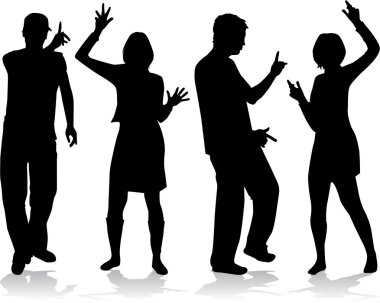 Dans eden insanlar siluetleri.