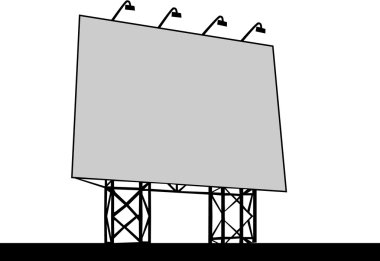 Billboard vektör çizim reklam açık