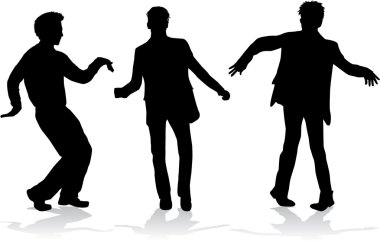 Bir adamın silueti.