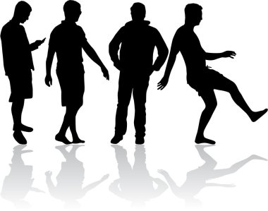 Bir adamın silueti.